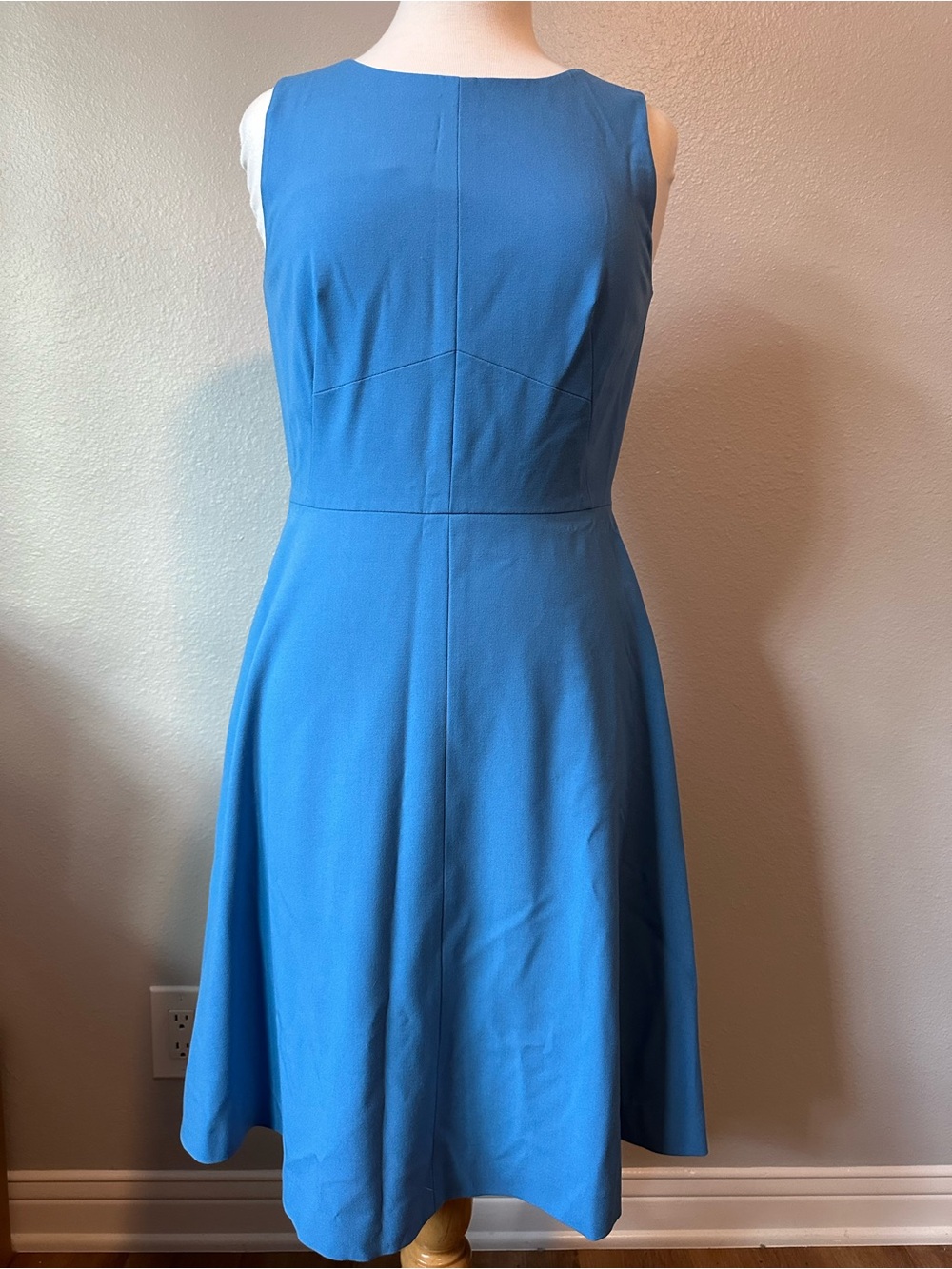Tahari Sleeveless Teal-Blue A‑Line Dress